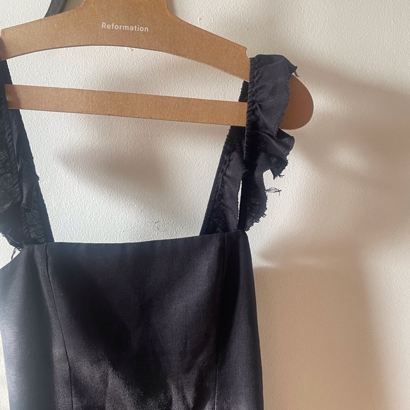 Reformation Spaulding Linen Midi Dress - Picture 3 of 9